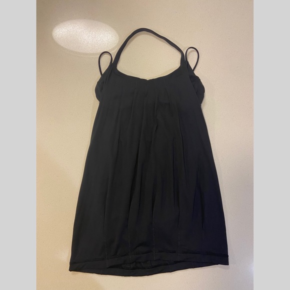 Black Lululemon Strappy Tank w/ built in bra - Picture 2 of 6